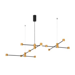 SL1596.423.22 Светильник подвесной ST-Luce Золотистый, Черный/Белый LED 22*3W 3000K ANICHITA