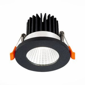 ST704.438.10 Св-к встр. Черный LED 1*10W 3000K 900Lm Ra>90 38° IP20 D80xH60 170-240V ST704