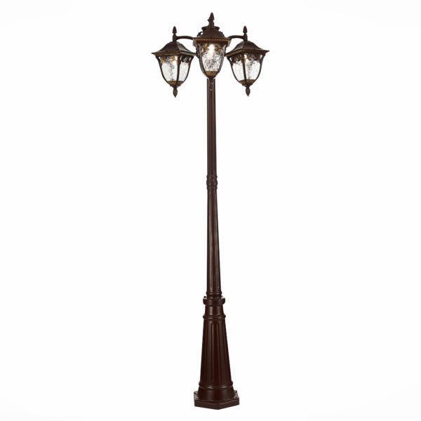 SL083.705.03 Светильник уличный наземный ST-Luce Кофейный/Кофейный, Прозрачный E27 3*60W CHIANI — изображение 3