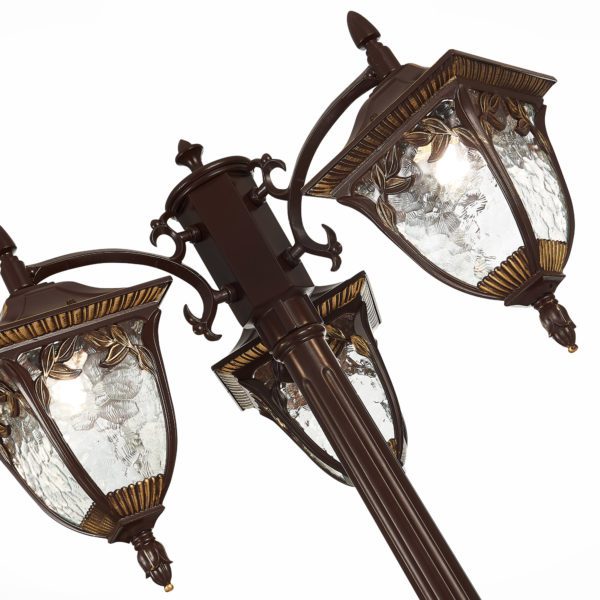 SL083.705.03 Светильник уличный наземный ST-Luce Кофейный/Кофейный, Прозрачный E27 3*60W CHIANI — изображение 4