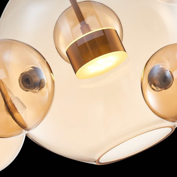 SL1133.313.01 Светильник подвесной ST-Luce Латунь/Коньячный LED 1*10W 3000K BOPONE — изображение 6
