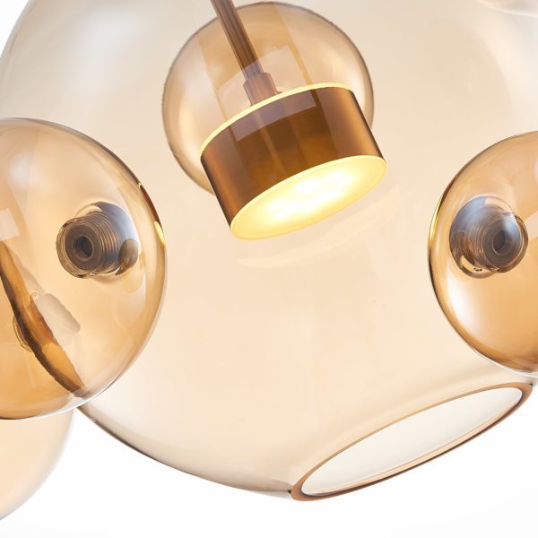 SL1133.313.01 Светильник подвесной ST-Luce Латунь/Коньячный LED 1*10W 3000K BOPONE — изображение 3