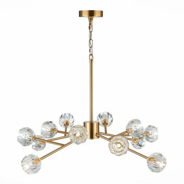 SL1166.303.12 Светильник подвесной ST-Luce Латунь/Прозрачный G9 LED 12*5W ROMANO — изображение 3