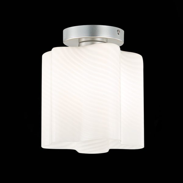 SL117.502.01 Светильник потолочный ST-Luce Серебристый/Белый с полосками E27 1*60W ONDE — изображение 3