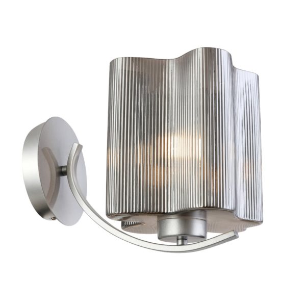 SL117.701.01 Бра ST-Luce Серебристый/Дымчатый E27 1*60W ONDE — изображение 3