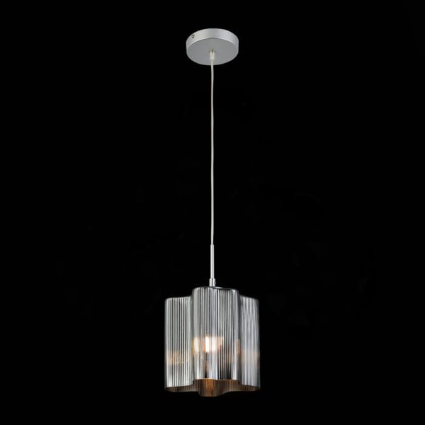 SL117.703.01 Светильник подвесной ST-Luce Серебристый/Дымчатый E27 1*60W ONDE — изображение 4