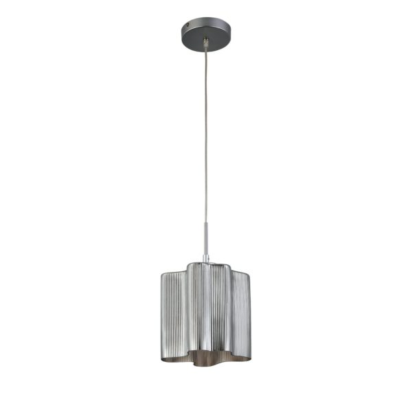 SL117.703.01 Светильник подвесной ST-Luce Серебристый/Дымчатый E27 1*60W ONDE — изображение 2