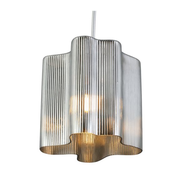 SL117.703.01 Светильник подвесной ST-Luce Серебристый/Дымчатый E27 1*60W ONDE — изображение 3