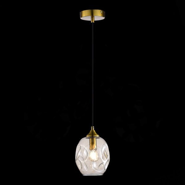 SL1188.303.01 Подвес ST-Luce Латунь/Коньячный E14 1*40W IDESIA — изображение 4