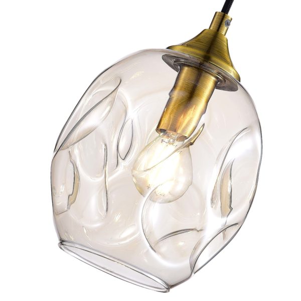SL1188.303.01 Подвес ST-Luce Латунь/Коньячный E14 1*40W IDESIA — изображение 3