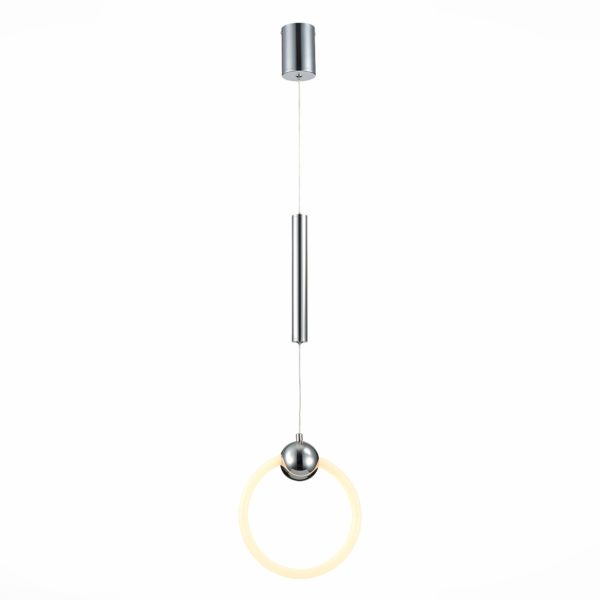 SL1578.103.01 Подвес ST-Luce Хром/Белый,Хром LED 1*15W 3000K GIERA