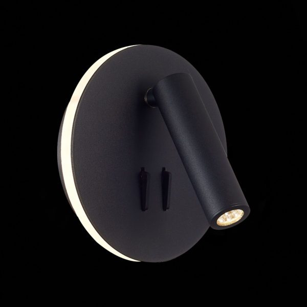 SL1586.413.01 Светильник настенный Черный LED 1*8W 3000K 624Lm Ra>80 24° IP20 L-xW140xH140 170-240V Накладной светильник — изображение 5