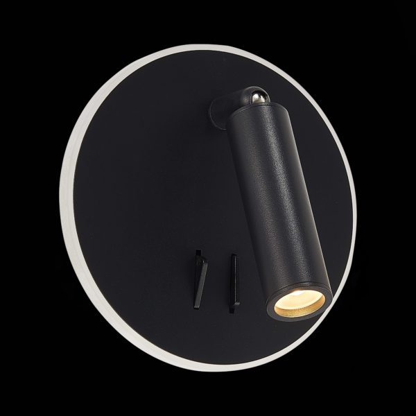 SL1586.413.01 Светильник настенный Черный LED 1*8W 3000K 624Lm Ra>80 24° IP20 L-xW140xH140 170-240V Накладной светильник — изображение 6