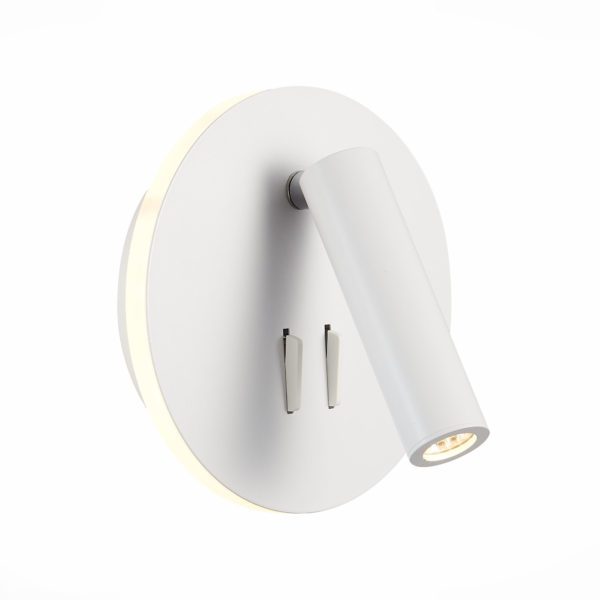 SL1586.513.01 Светильник настенный Белый LED 1*8W 3000K 624Lm Ra>80 24° IP20 L-xW155xH155 170-240V Накладной светильник