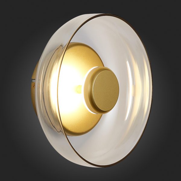 SL6002.201.01 Светильник настенный ST-Luce Золотистый/Янтарный LED 1*7W 4000K LAZIO — изображение 5