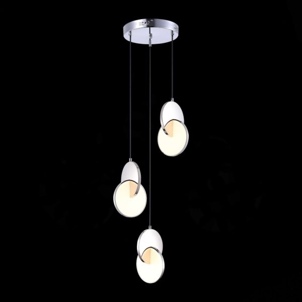 SL6107.103.03 Светильник подвесной ST-Luce Хром/Белый Хром LED 3*12W 3000K Eclisse — изображение 4