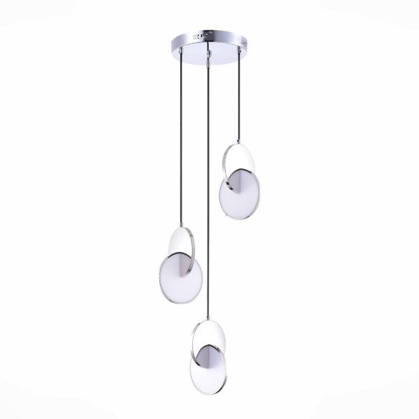 SL6107.103.03 Светильник подвесной ST-Luce Хром/Белый Хром LED 3*12W 3000K Eclisse — изображение 2