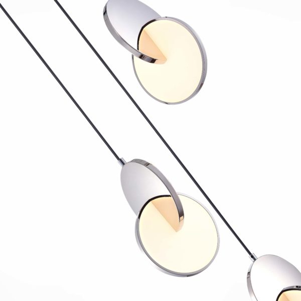 SL6107.103.03 Светильник подвесной ST-Luce Хром/Белый Хром LED 3*12W 3000K Eclisse — изображение 3