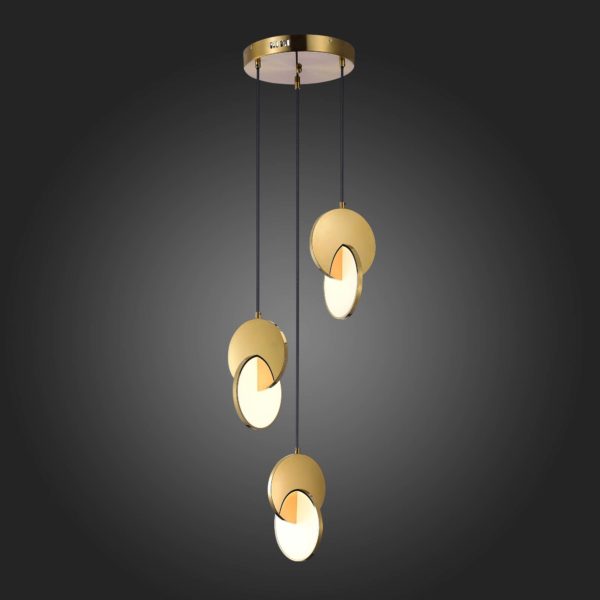 SL6107.203.03 Светильник подвесной ST-Luce Золотистый/Белый Золотистый LED 3*12W 3000K Eclisse — изображение 5