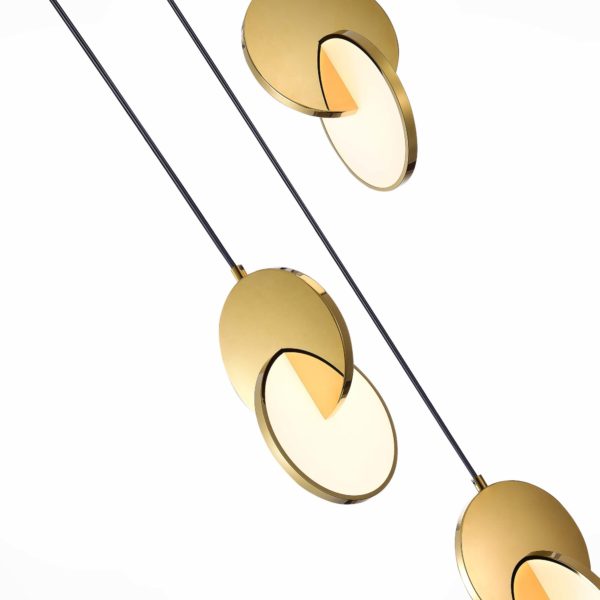 SL6107.203.03 Светильник подвесной ST-Luce Золотистый/Белый Золотистый LED 3*12W 3000K Eclisse — изображение 3