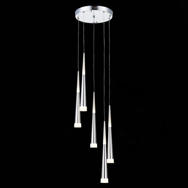 SLE200113-05 Светильник подвесной Хром/Хром, Белый LED 5*7W 4000K ORPELO — изображение 4