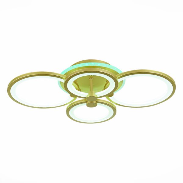 SLE200322-04RGB Светильник потолочный Золотистый/Белый LED 1*100W RGB 8W 3000-6000K LETO — изображение 3