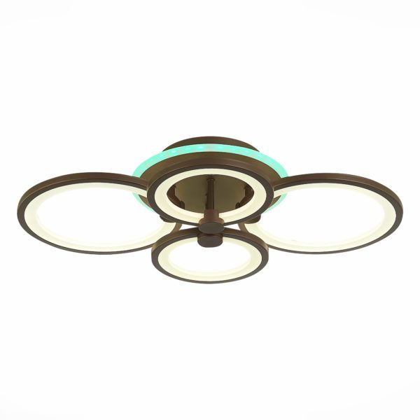SLE200372-04RGB Светильник потолочный Кофейный/Белый LED 1*100W RGB 8W 3000-6000K LETO