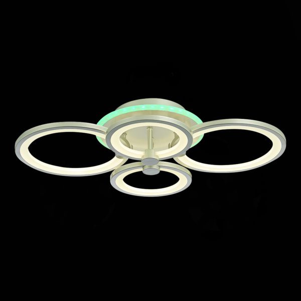 SLE200392-04RGB Светильник потолочный Серебристый/Белый LED 1*100W RGB 8W 3000-6000K LETO — изображение 2