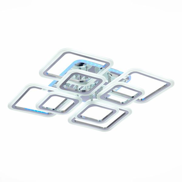 SLE200412-08RGB Светильник потолочный Хром/Белый LED 1*176W RGB 10W 3000-6000K QUTRO — изображение 3