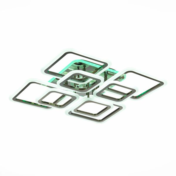 SLE200482-08RGB Светильник потолочный Темный хром/Белый LED 1*176W RGB 10W 3000-6000K QUTRO — изображение 3