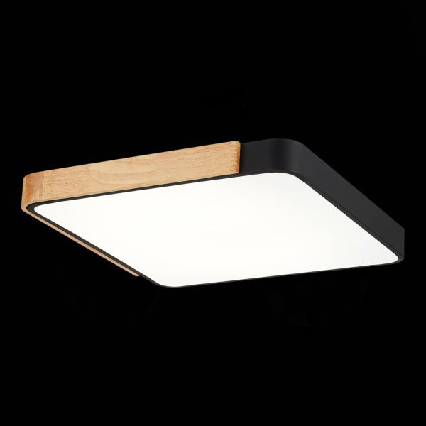 SLE201242-01 Светильник потолочный Черный, Светлое дерево/Белый LED 1*42W 3000K/4000K/6000K FESTA — изображение 5