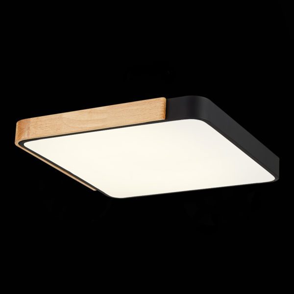 SLE201242-01 Светильник потолочный Черный, Светлое дерево/Белый LED 1*42W 3000K/4000K/6000K FESTA — изображение 6