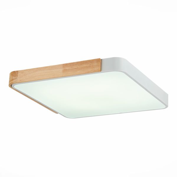 SLE201252-01 Светильник потолочный Белый, Светлое дерево/Белый LED 1*42W 3000K/4000K/6000K FESTA — изображение 3