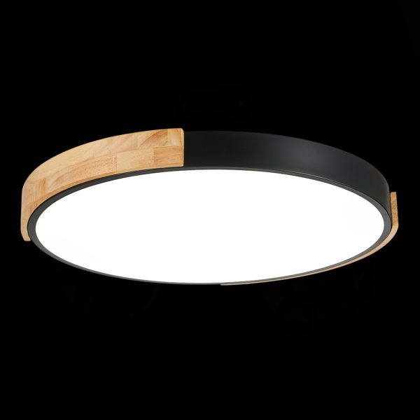 SLE201342-01 Светильник потолочный Черный, Светлое дерево/Белый LED 1*40W 3000K/4000K/6000K DELIA — изображение 5