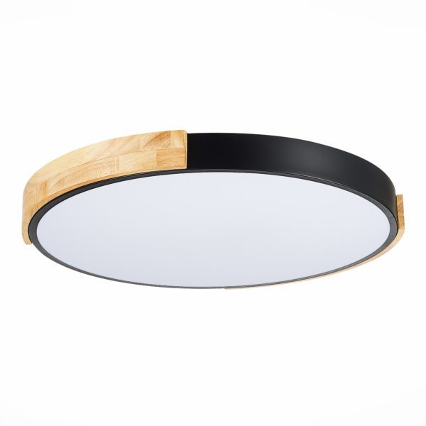 SLE201342-01 Светильник потолочный Черный, Светлое дерево/Белый LED 1*40W 3000K/4000K/6000K DELIA — изображение 4