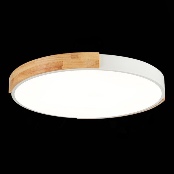 SLE201352-01 Светильник потолочный Белый, Светлое дерево/Белый LED 1*40W 3000K/4000K/6000K DELIA — изображение 5