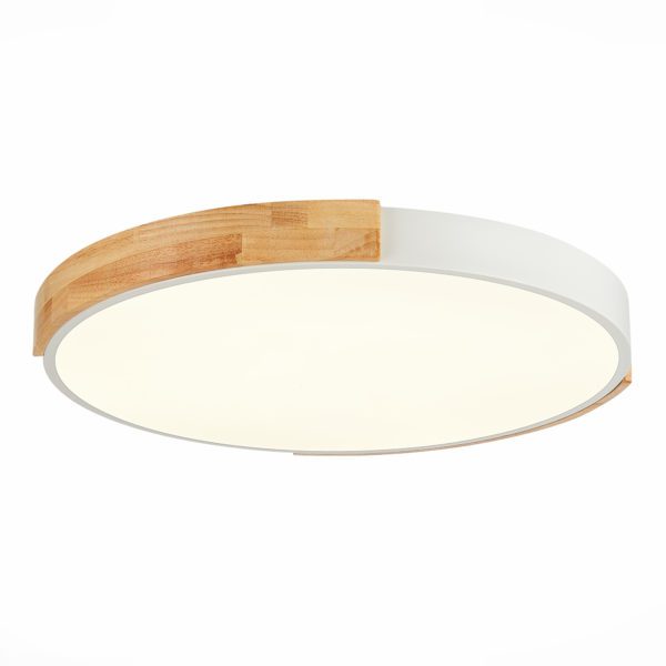 SLE201352-01 Светильник потолочный Белый, Светлое дерево/Белый LED 1*40W 3000K/4000K/6000K DELIA — изображение 2