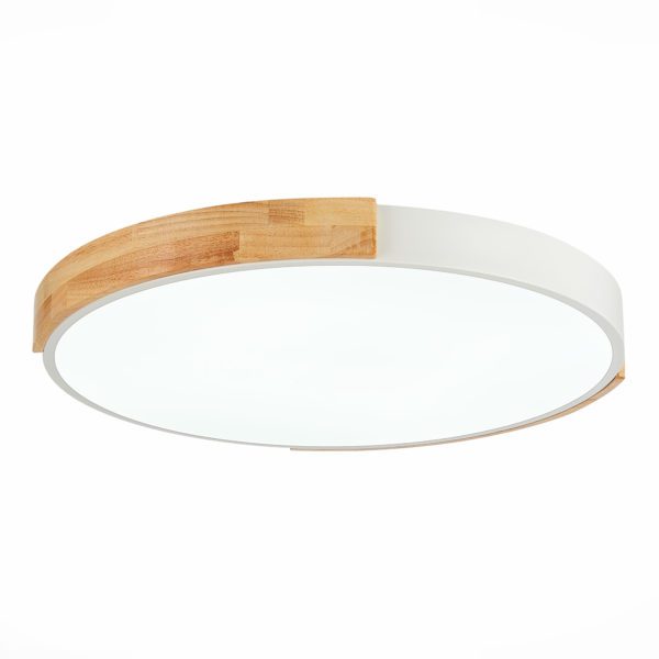 SLE201352-01 Светильник потолочный Белый, Светлое дерево/Белый LED 1*40W 3000K/4000K/6000K DELIA — изображение 3