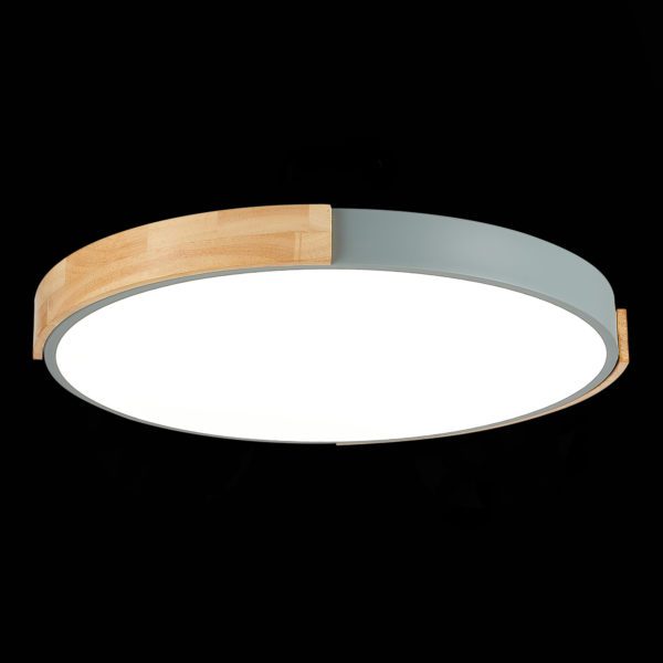 SLE201372-01 Светильник потолочный Серый, Светлое дерево/Белый LED 1*40W 3000K/4000K/6000K DELIA — изображение 5