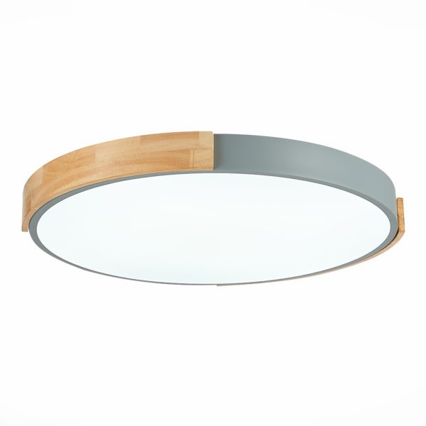 SLE201372-01 Светильник потолочный Серый, Светлое дерево/Белый LED 1*40W 3000K/4000K/6000K DELIA — изображение 3