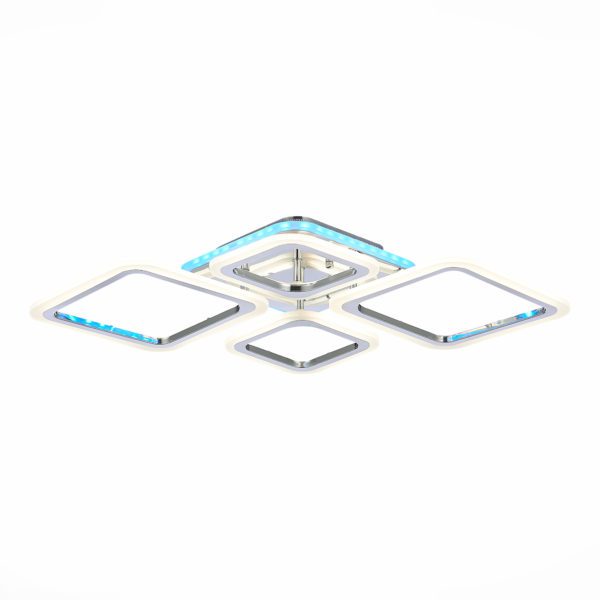 SLE500112-04RGB Светильник потолочный Хром/Белый LED 1*88W RGB 8W 3000-6000K SAMURO