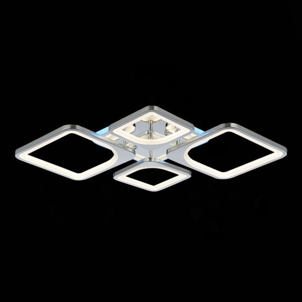 SLE500312-04RGB Светильник потолочный Хром/Белый LED 1*112W RGB 8W 3000-6000K GIURA — изображение 6