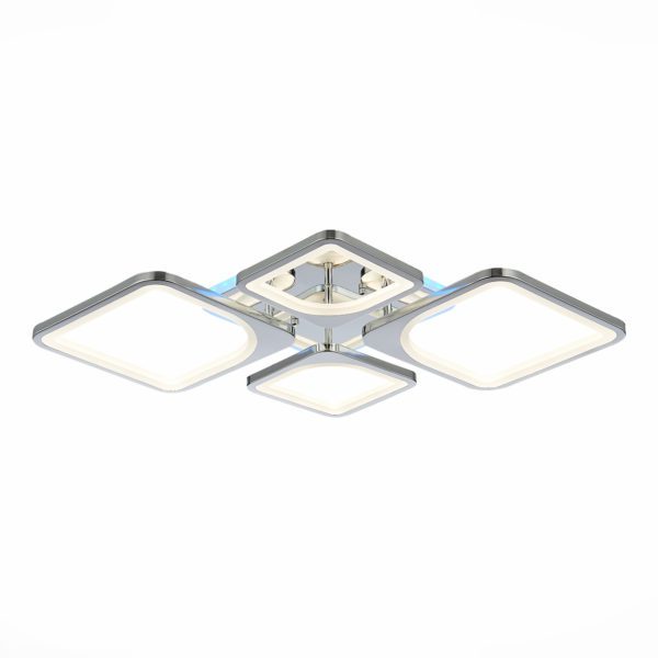 SLE500312-04RGB Светильник потолочный Хром/Белый LED 1*112W RGB 8W 3000-6000K GIURA