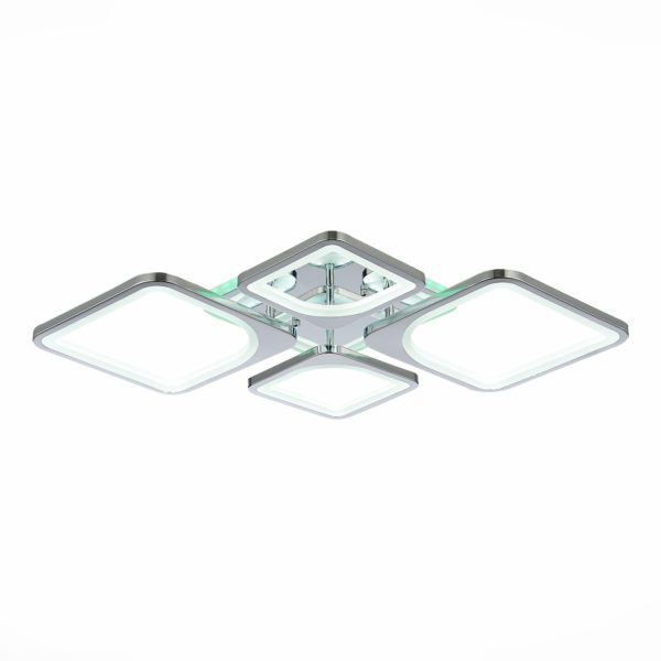 SLE500312-04RGB Светильник потолочный Хром/Белый LED 1*112W RGB 8W 3000-6000K GIURA — изображение 3