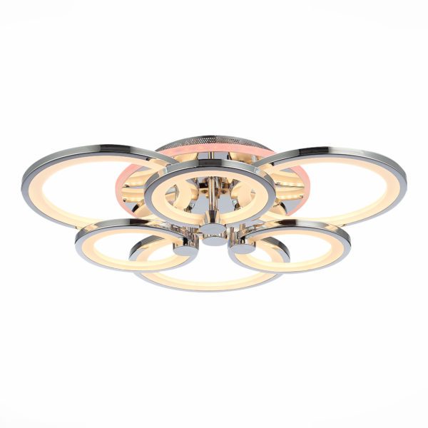 SLE500712-06RGB Светильник потолочный Хром/Белый LED 1*144W RGB 8W 3000-6000K LETO — изображение 2