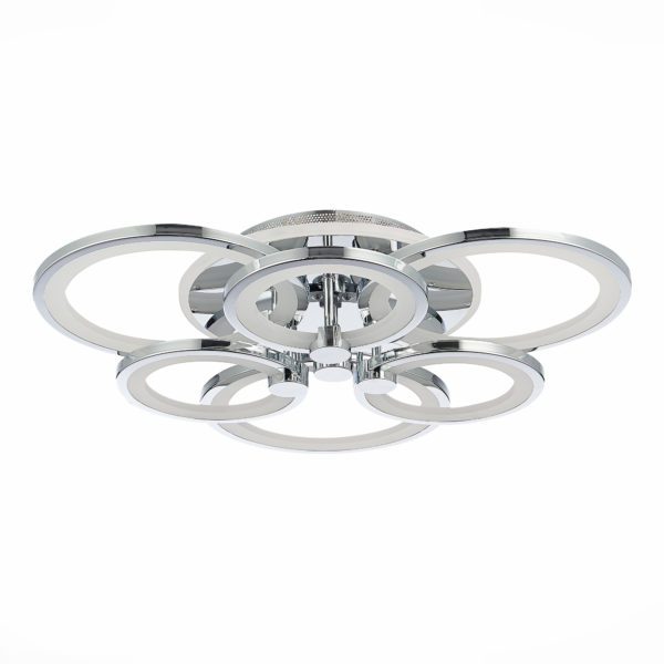SLE500712-06RGB Светильник потолочный Хром/Белый LED 1*144W RGB 8W 3000-6000K LETO — изображение 4