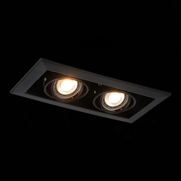 ST250.448.02 Св-к встр. Черный GU10 2*50W  L245xW126xH70 220V Без ламп ST250 — изображение 6