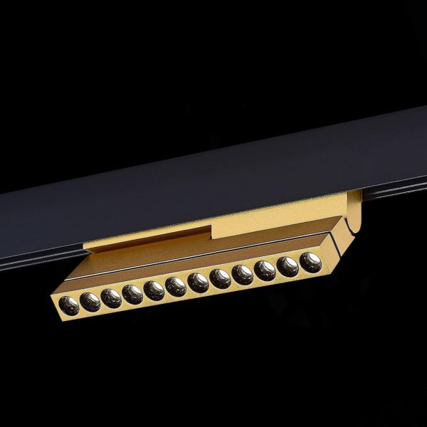 ST805.246.12 Магнитный трековый светильник Золотистый LED 1*12W 4000K 550Lm Ra>90 36° IP20 L220xW22xH117 48VV ST805 — изображение 4