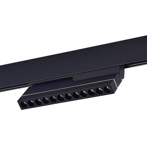 ST805.436.12 Магнитный трековый светильник Черный LED 1*12W 3000K 450Lm Ra>90 36° IP20 L220xW22xH117 48VV ST805 — изображение 2