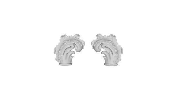 Окончания к молдингу RODECOR Рококо 06322RC (пара 70*70*15)